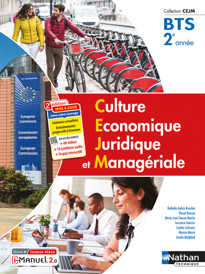 Kniha Culture économique juridique et managériale -BTS 2ème année (Manuel CEJM) Livre + licence élève - 2 Nathalie Aubry-Ranchin