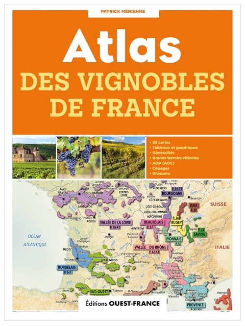 Carte Atlas des vignobles de France 