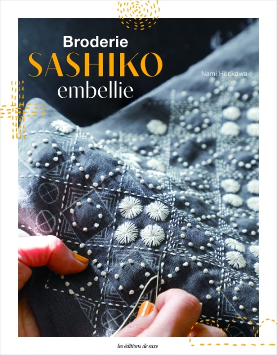 Carte Broderie Sashiko embellie Nami Horikawa
