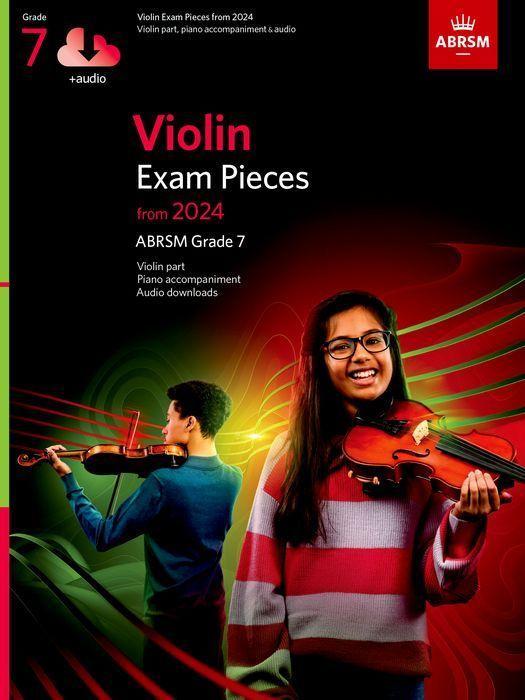 Nyomtatványok Violin Exam Pieces from 2024, ABRSM Grade 7, Violin Part, Piano Accompaniment & Audio (Unknown Book) 