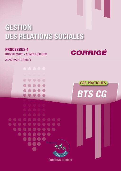 Kniha Gestion des relations sociales - Corrigé Wipf