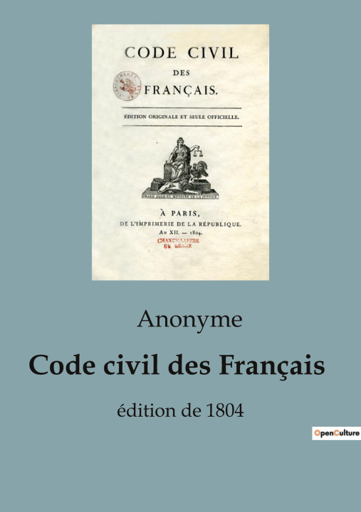 Kniha Code civil des Français 