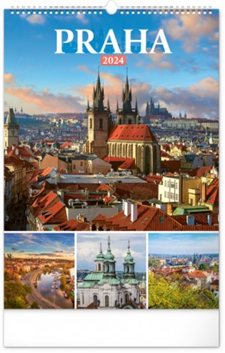 Könyv Kalendář 2024 nástěnný: Praha, 33 × 46 cm 