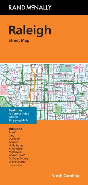 Nyomtatványok Rand McNally Folded Map: Raleigh Street Map 