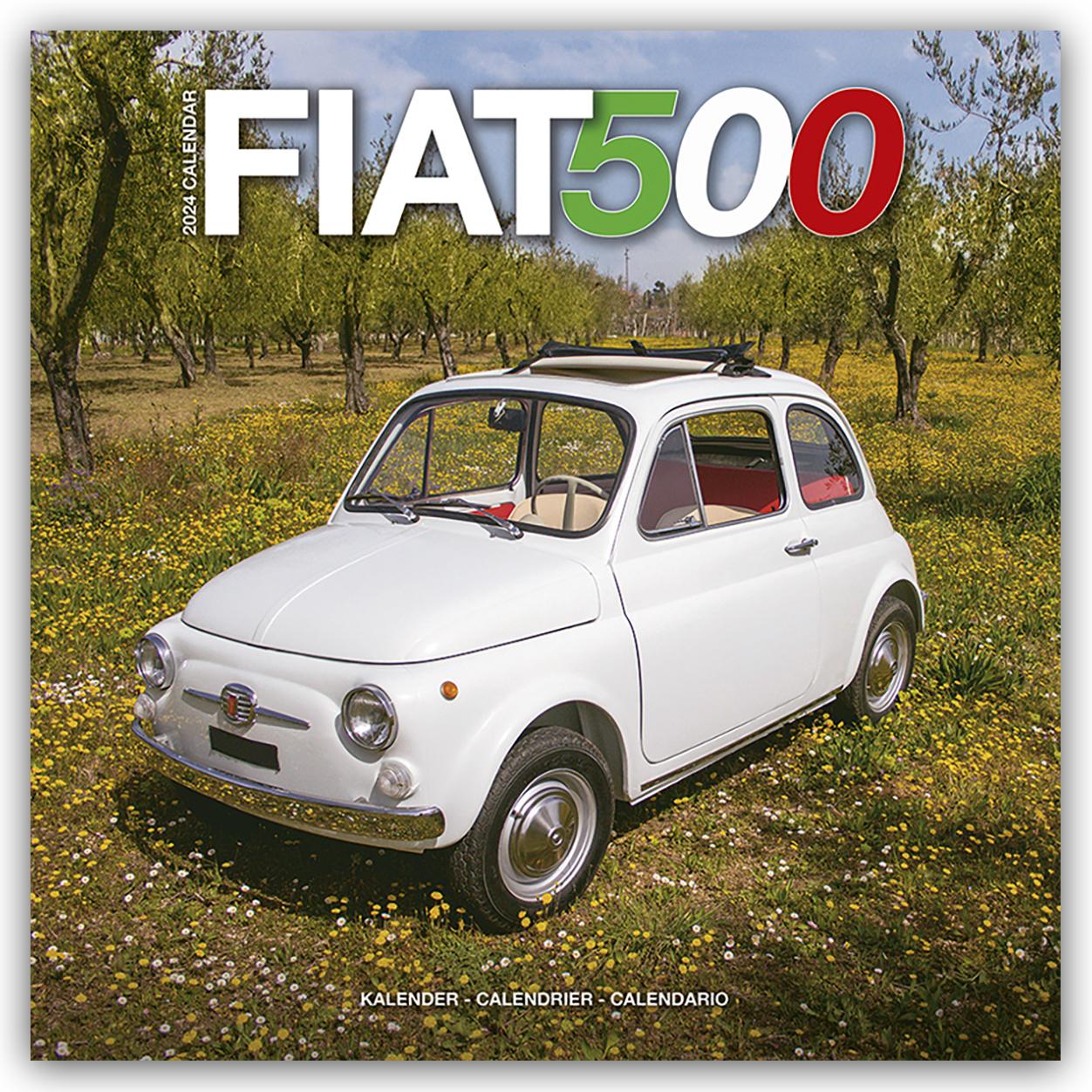 Naptár/Határidőnapló Fiat 500 Calendar 2024  Square Car Wall Calendar - 16 Month 