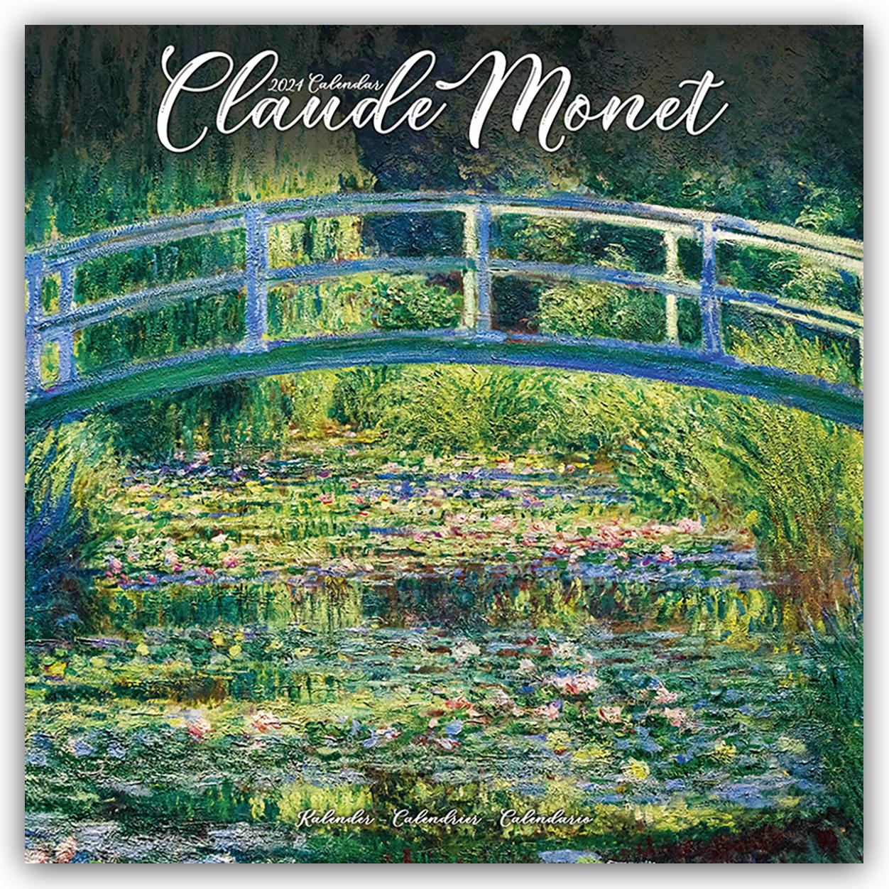 Календар/тефтер Monet Calendar 2024  Square Artist Wall Calendar - 16 Month 