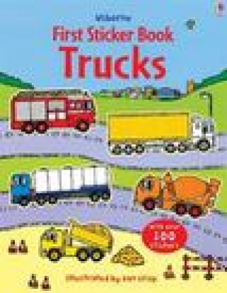 Kniha First Sticker Book Trucks Dan Crisp