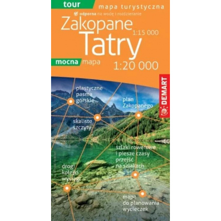 Knjiga Tatry i Zakopane 1:20. Mapa turystyczna (plastik) 