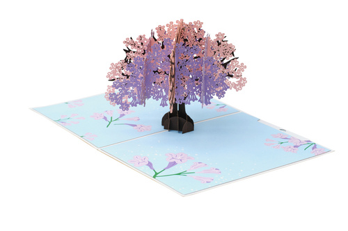 Könyv 3D přání Rozkvetlý strom 