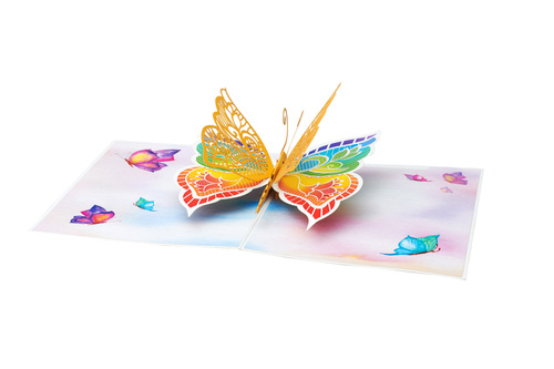 Book 3D přání Šťastný motýl 
