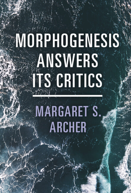 Boek Morphogenesis Answers Its Critics Margaret S. Archer