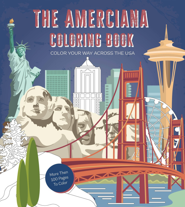 Livre The Americana Coloring Book: Color Your Way Across the U.S.A. 