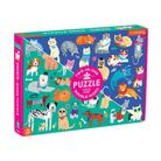 Книга CATS & DOGS 100 PC DOUBLE SIDED PUZZLE MUDPUPPY