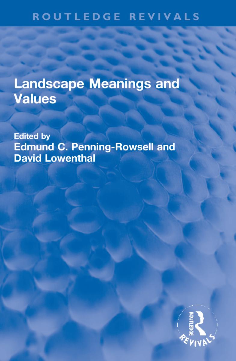 Libro Landscape Meanings and Values David Lowenthal