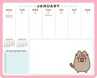 Calendar / Agendă CAL 24 PUSHEEN WEEKLY DESK PAD CALENDAR ENGMT