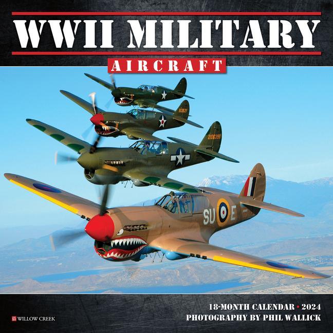 Kniha CAL 24 WWII MILITARY AIRCRAFT MINI WALL