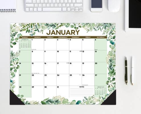 Kalendár/Diár EUCALYPTUS & SUCCULENTS DESKPAD