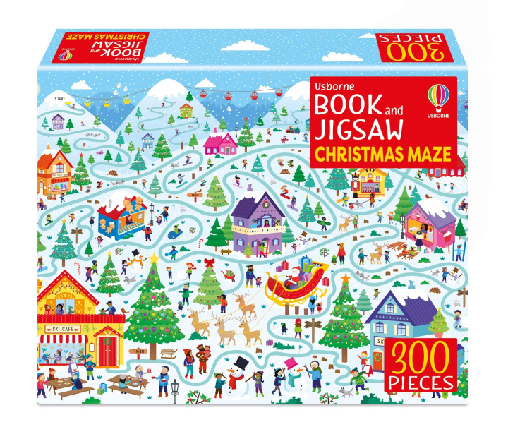 Book Usborne Book and Jigsaw Christmas Maze Kate Nolan