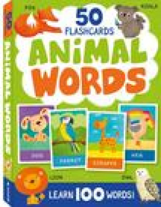 Tlačovina Animal Words. 50 Flash Cards: Learn 100 Words! Clever Publishing