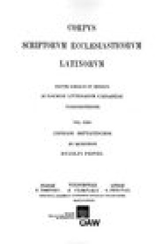 Knjiga Cyprianus Gallus - Heptateuchos, Fragmenta, De sodo Peiper