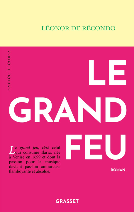 Kniha Le grand feu Léonor de Récondo