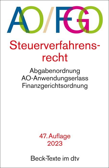 Carte Abgabenordnung Finanzgerichtsordnung AO FGO 