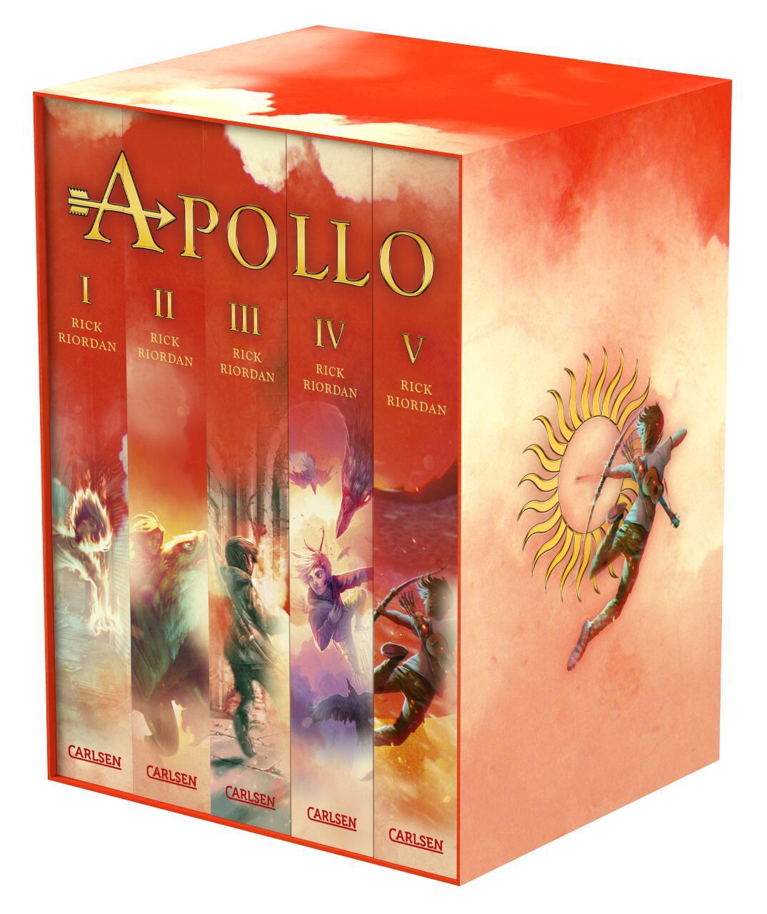 Gra/Zabawka Die Abenteuer des Apollo: Taschenbuch-Schuber Bände 1-5, 5 Teile Rick Riordan