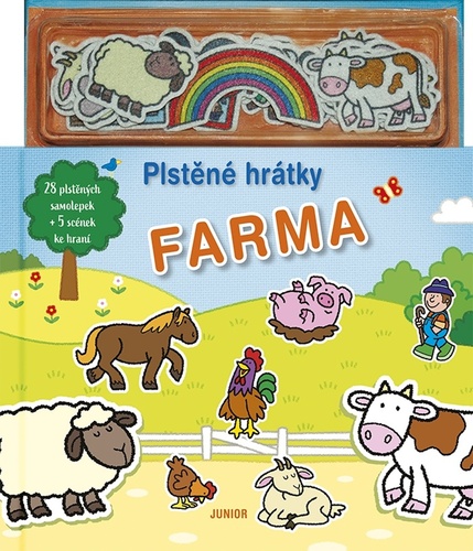 Kniha Plstěné hrátky Farma + 28 plstěných samolepek a 5 scén ke hraní 