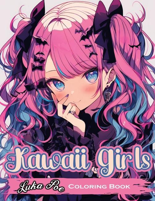 Carte Kawaii Girls Coloring Book: Adorable and Fun Characters to Color 