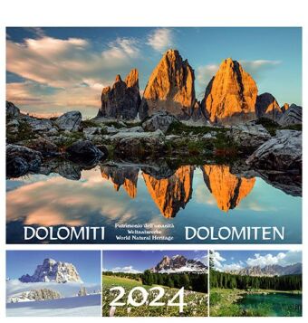 Naptár/Határidőnapló Dolomiten 2024, Postkartenkalender Querformat 