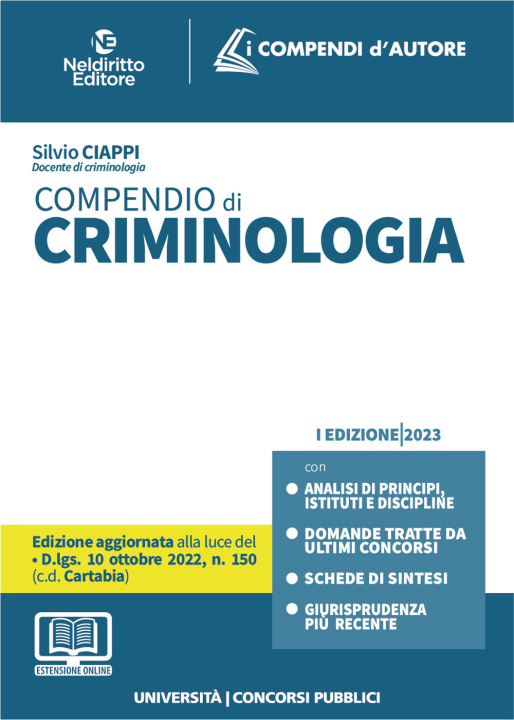 Kniha Compendio di criminologia Silvio Ciappi