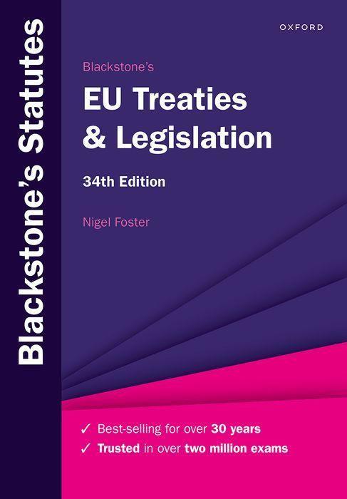 Carte Blackstone's EU Treaties & Legislation 34e 34/e (Paperback) 