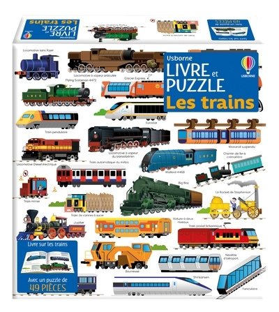 Könyv Les trains - Coffret livre et puzzle Sam Smith