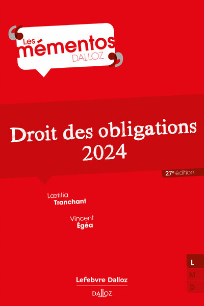 Libro Droit des obligations 2024. 27e éd. Laetitia Tranchant