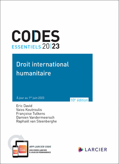Carte Code essentiel Droit international humanitaire 2023 Éric David
