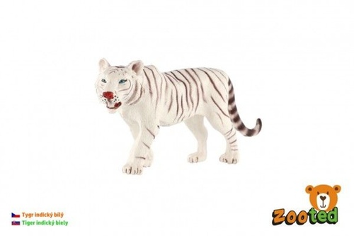 Joc / Jucărie Tygr indický bílý zooted plast 14cm v sáčku 