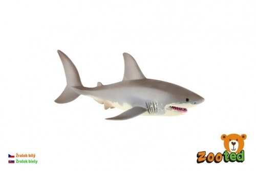 Játék Žralok bílý zooted plast 17cm v sáčku 