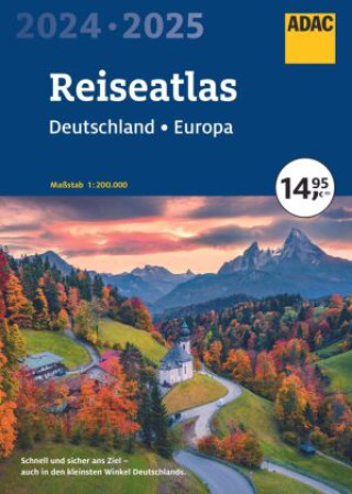 Carte ADAC Reiseatlas 2024/2025 Deutschland 1:200.000, Europa 1:4,5 Mio. 