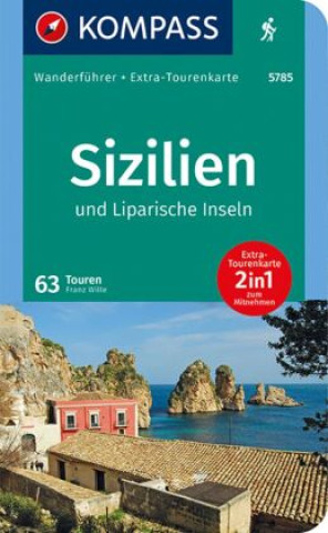 Carte KOMPASS Wanderführer Sizilien und Liparische Inseln, 60 Touren 