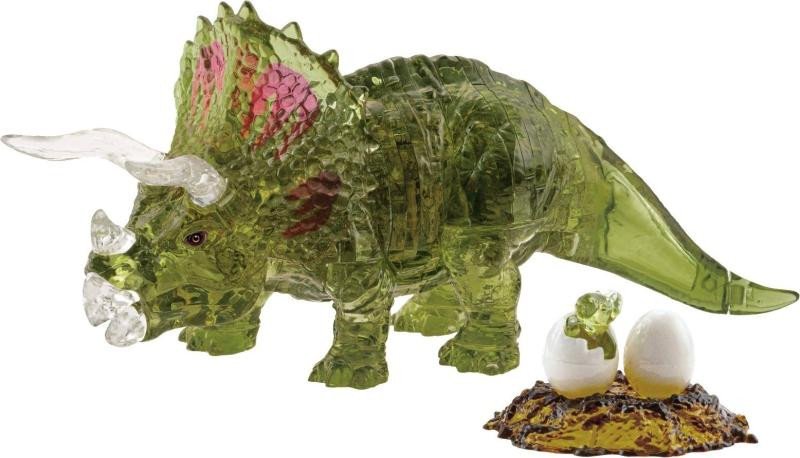 Igra/Igračka 3D Crystal puzzle Triceratops s mládětem 61 dílků 