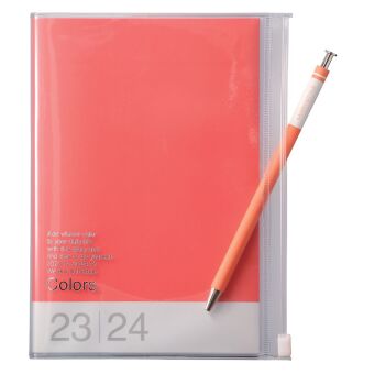 Календар/тефтер MARK'S 2023/2024 Taschenkalender B6 vertikal, Colors, Red 