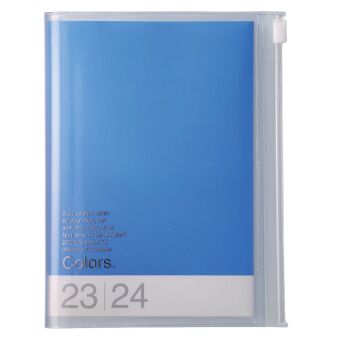 Календар/тефтер MARK'S 2023/2024 Taschenkalender A6 vertikal, COLORS, Blue 