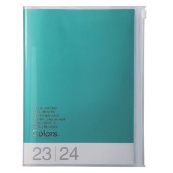Naptár/Határidőnapló MARK'S 2023/2024 Taschenkalender A5 vertikal, COLORS, Green 
