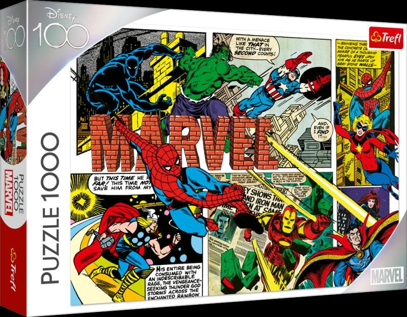 Hra/Hračka Trefl Puzzle Disney 100 let: Neporazitelní Avengers 1000 dílků 