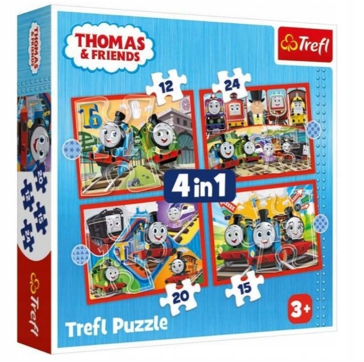 Game/Toy Trefl Puzzle Mašinka Tomáš 4v1 (35,48,54,70 dílků) 