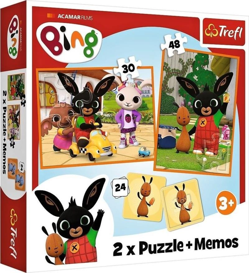 Játék Trefl Puzzle Bing / 30+48 dílků+pexeso 