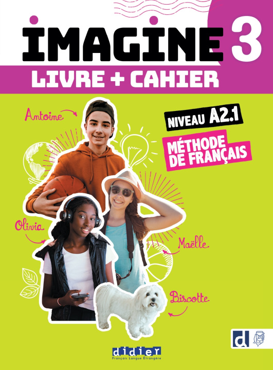 Livre Imagine 3 - A2.1 - Livre + cahier + didierfle.app - 3 unités Marie-Noëlle Cocton