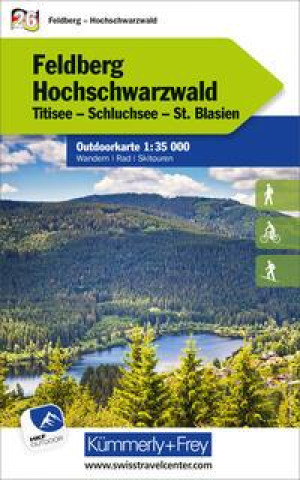 Tlačovina Feldberg - Hochschwarzwald Nr. 26. Outdoorkarte Deutschland 1:35 000 