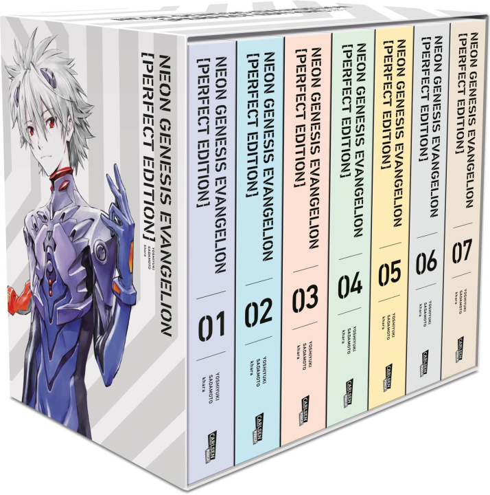 Carte Neon Genesis Evangelion - Perfect Edition, Bände 1-7 im Sammelschuber mit Extras Yoshiyuki Sadamoto