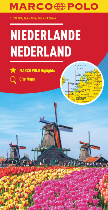 Tiskovina MARCO POLO Regionalkarte Niederlande 1:200.000 